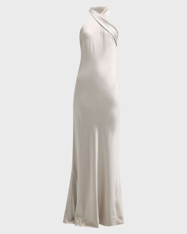 Pandora Halter Satin Gown